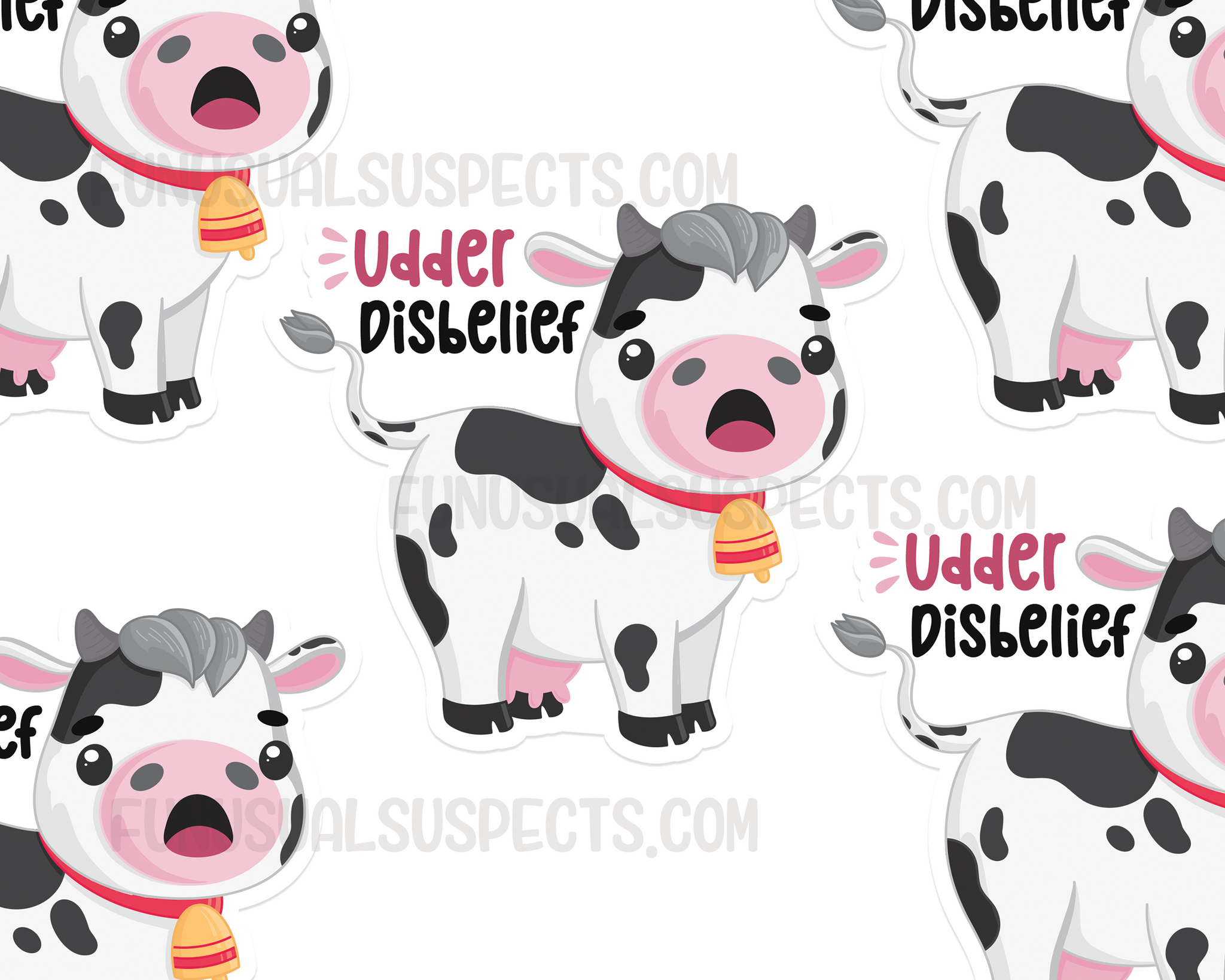 Cow Udder Disbelief Sticker
