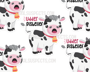Cow Udder Disbelief Sticker