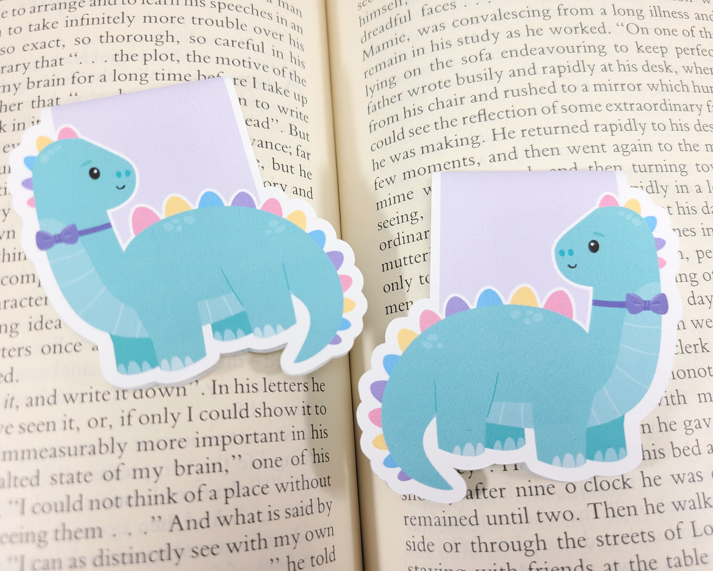 Dino Rainbow Magnetic Bookmark