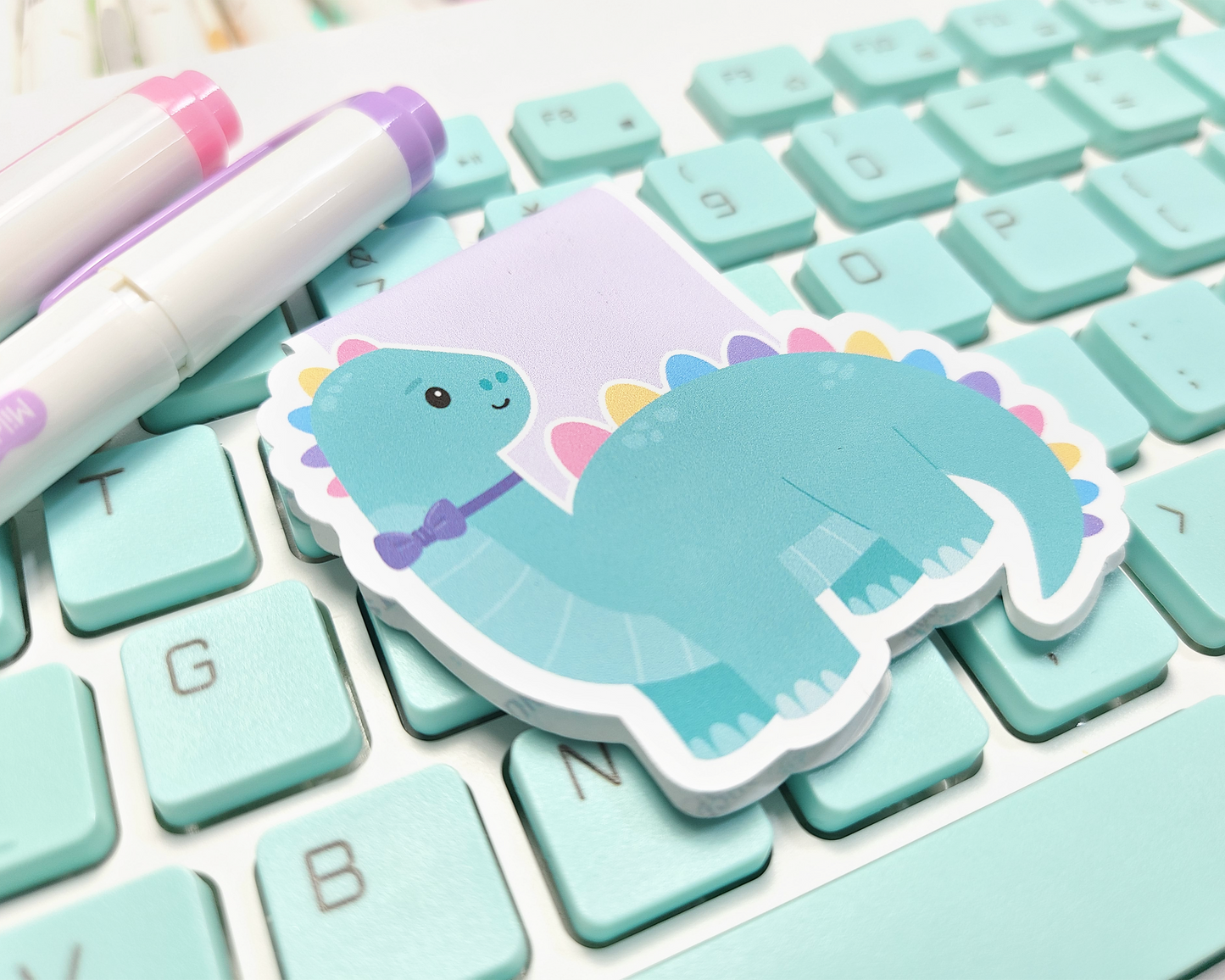 Dino Rainbow Magnetic Bookmark