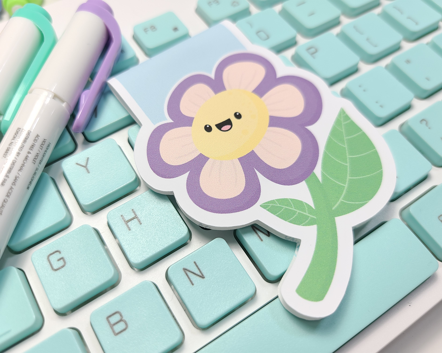 Flower Purple Magnetic Bookmark