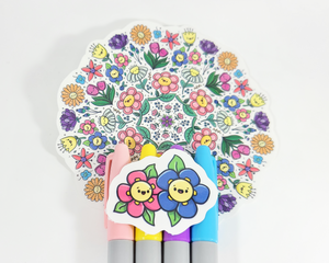 Flower Mandala Sticker Set