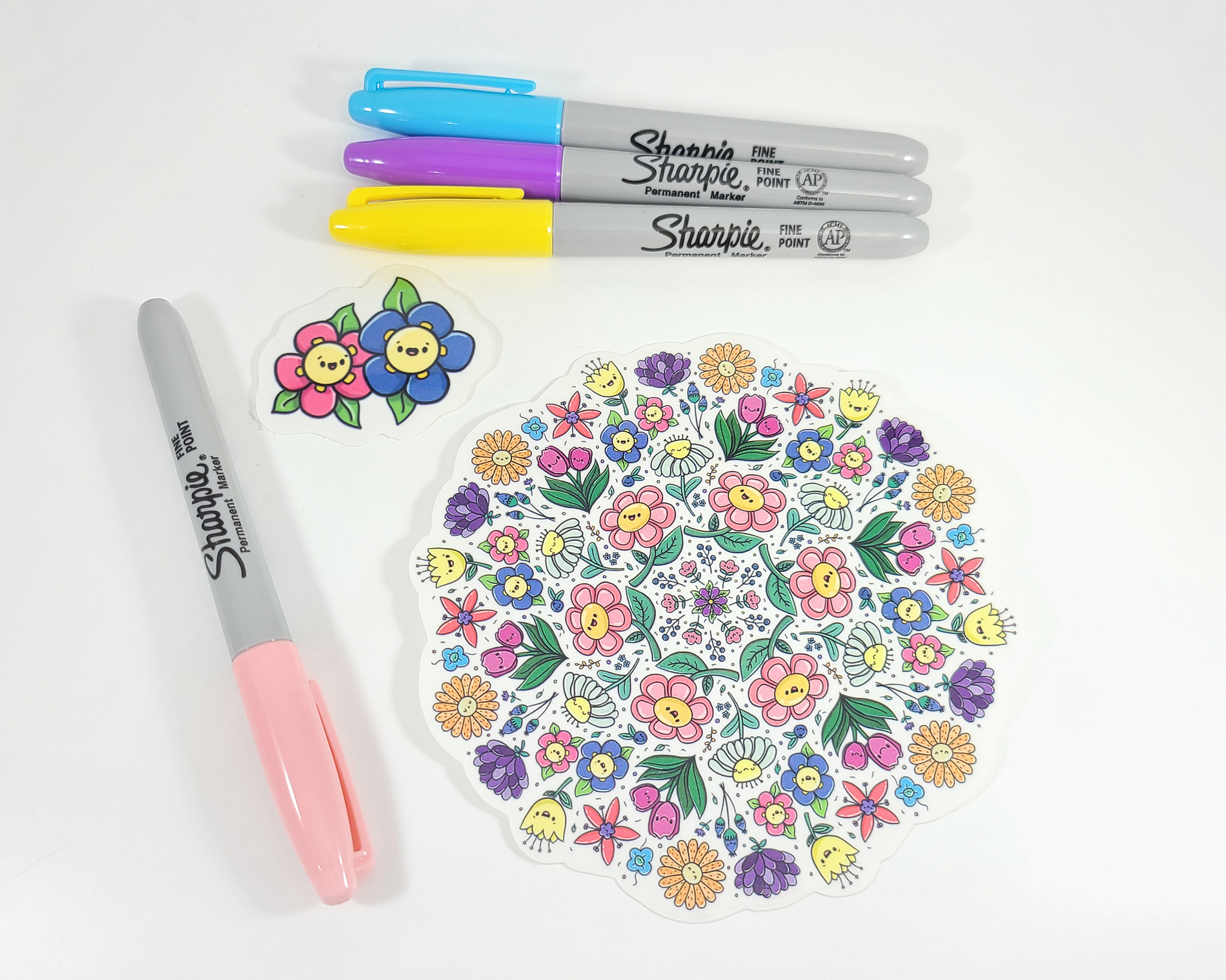 Flower Mandala Sticker Set
