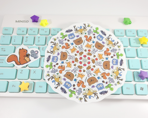 Forest Animals Mandala Sticker Set