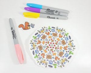 Forest Animals Mandala Sticker Set