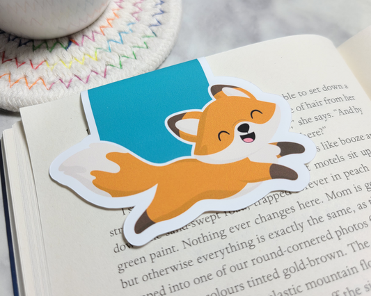 Fox Running Magnetic Bookmark