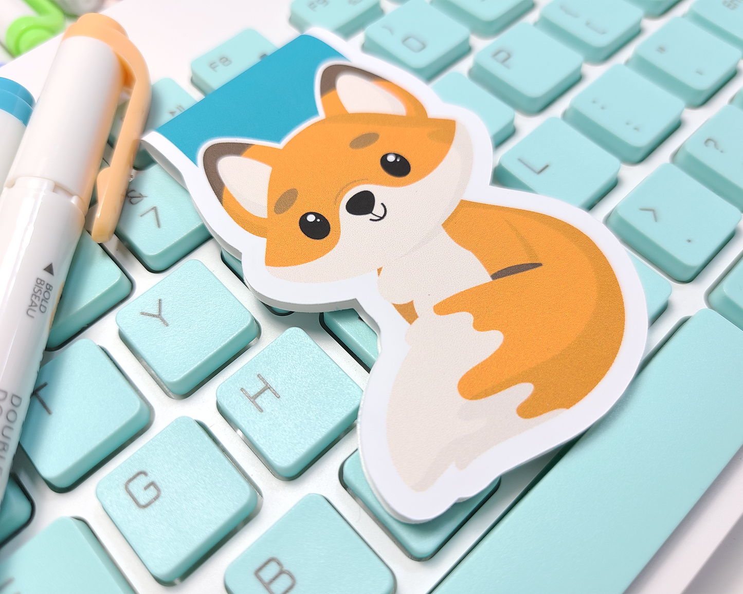 Fox Sitting Magnetic Bookmark