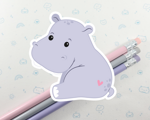 Hippo Sticker