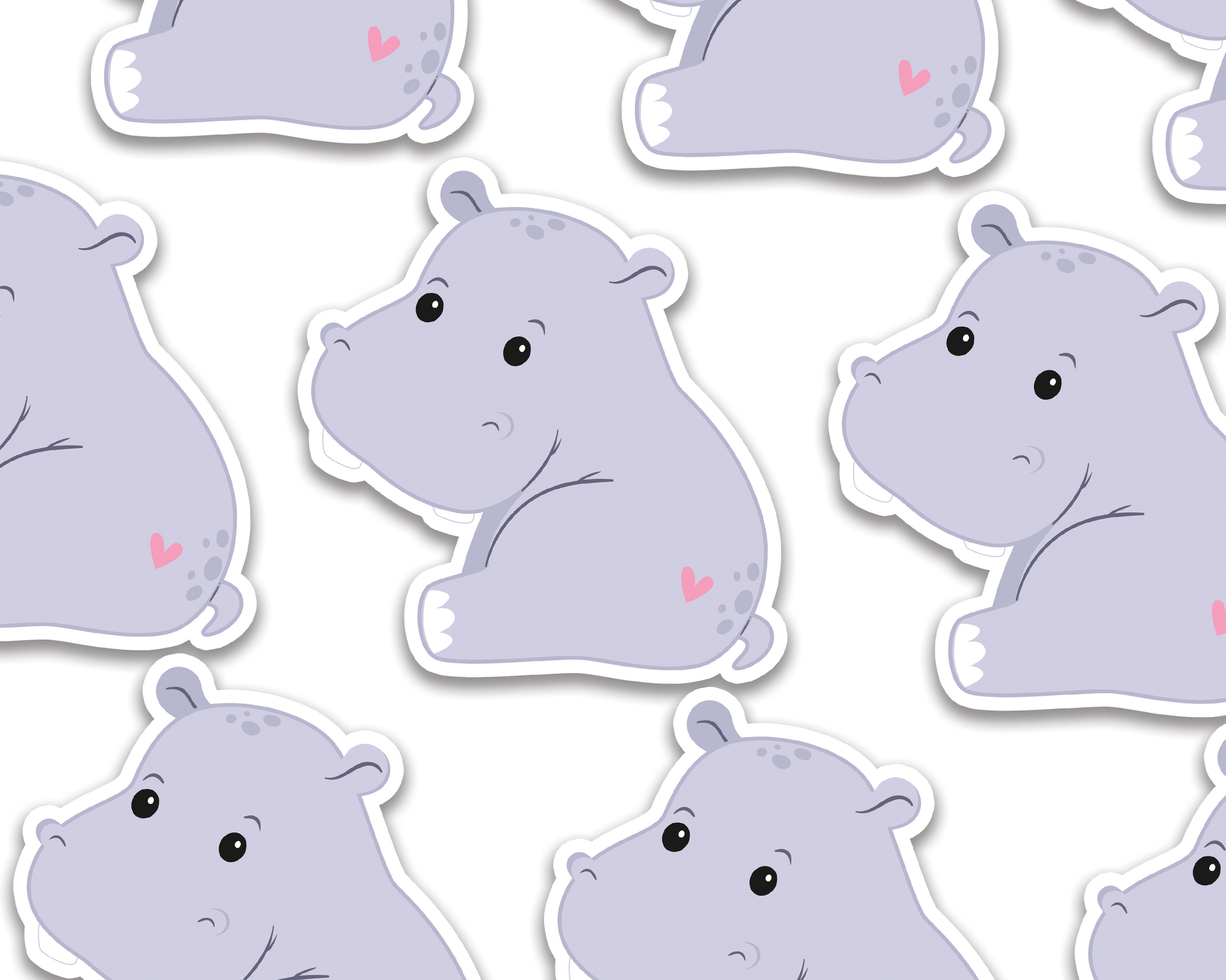 Hippo Sticker