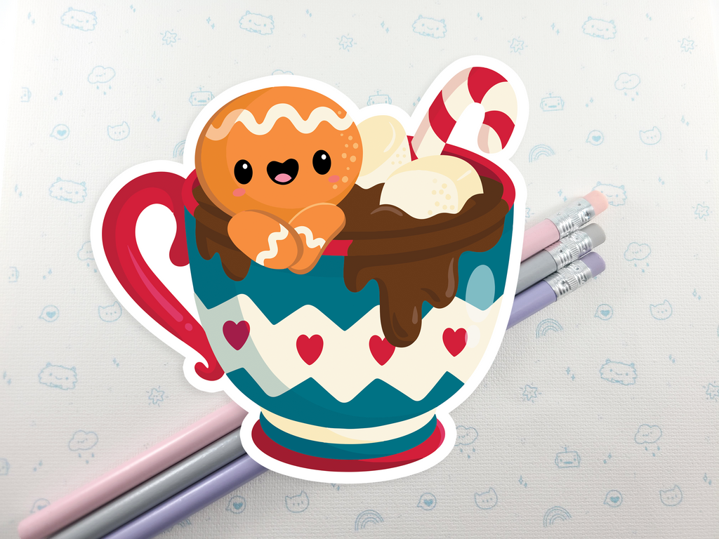 Hot Chocolate Gingerbread Sticker