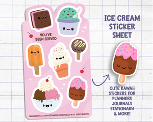 Ice Cream Sticker Sheet