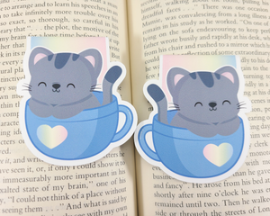 Kit-Tea Cat Magnetic Bookmark