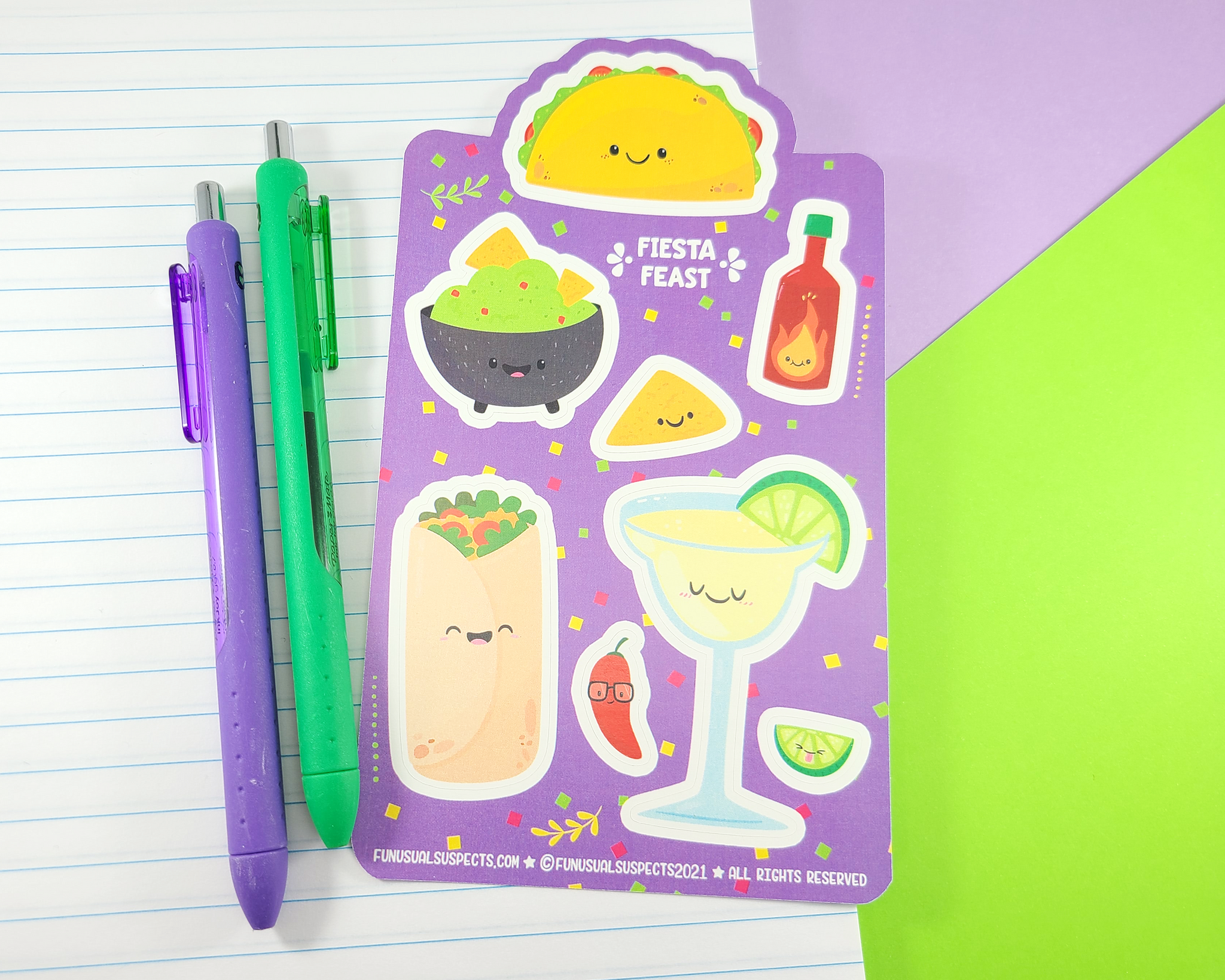 Mexican Food Sticker Sheet