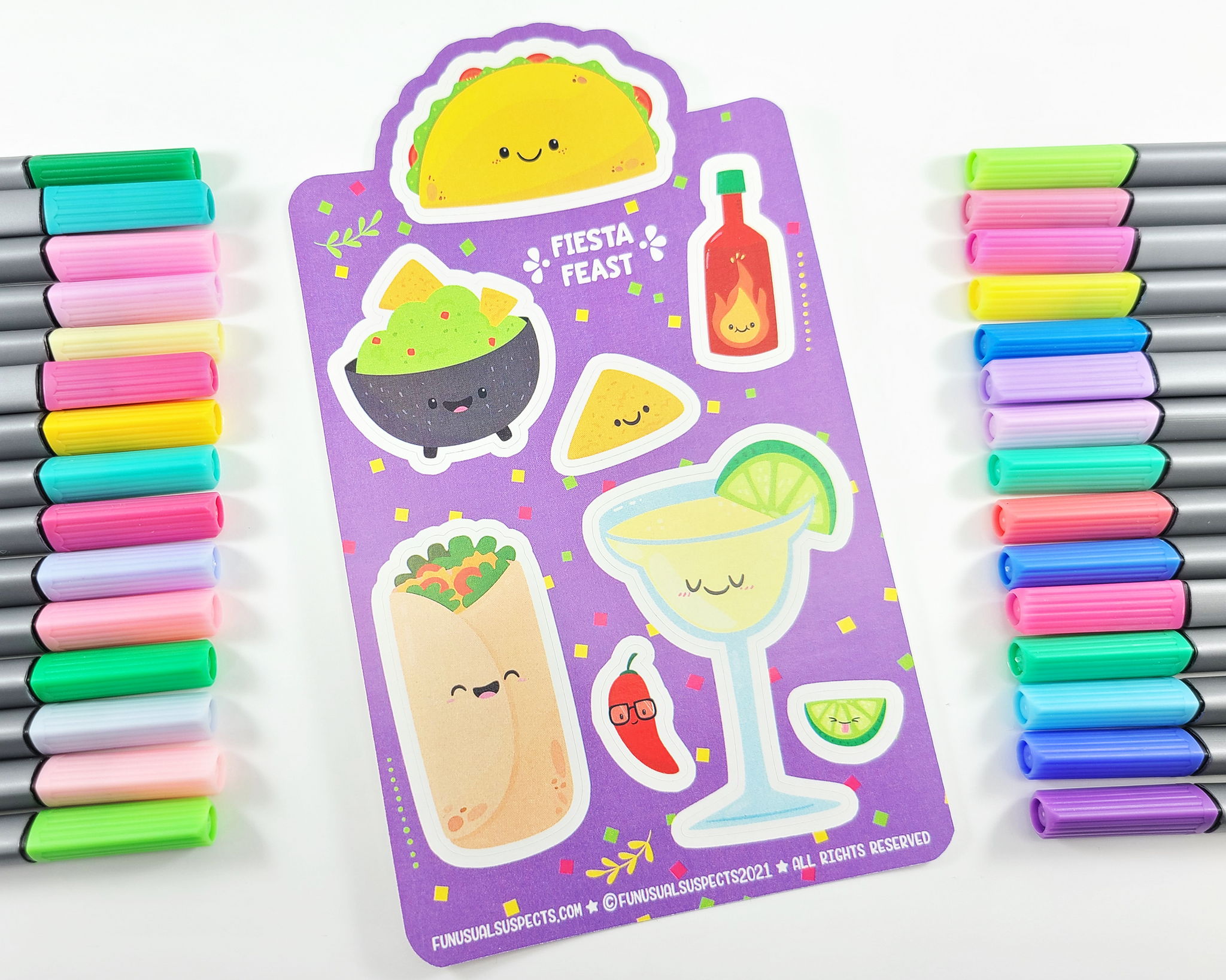 Mexican Food Sticker Sheet