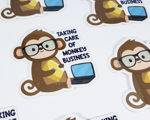Monkey Business Sticker