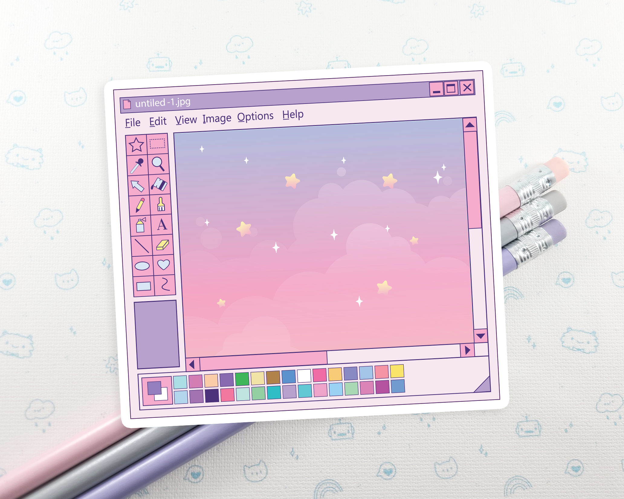 MS Paint Sticker – FunUsualSuspects