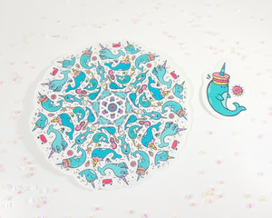 Narwhal Mandala Sticker Set