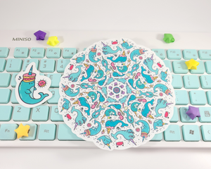 Narwhal Mandala Sticker Set