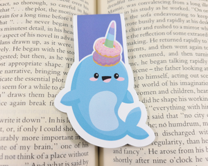 Narwhal Donut Magnetic Bookmark