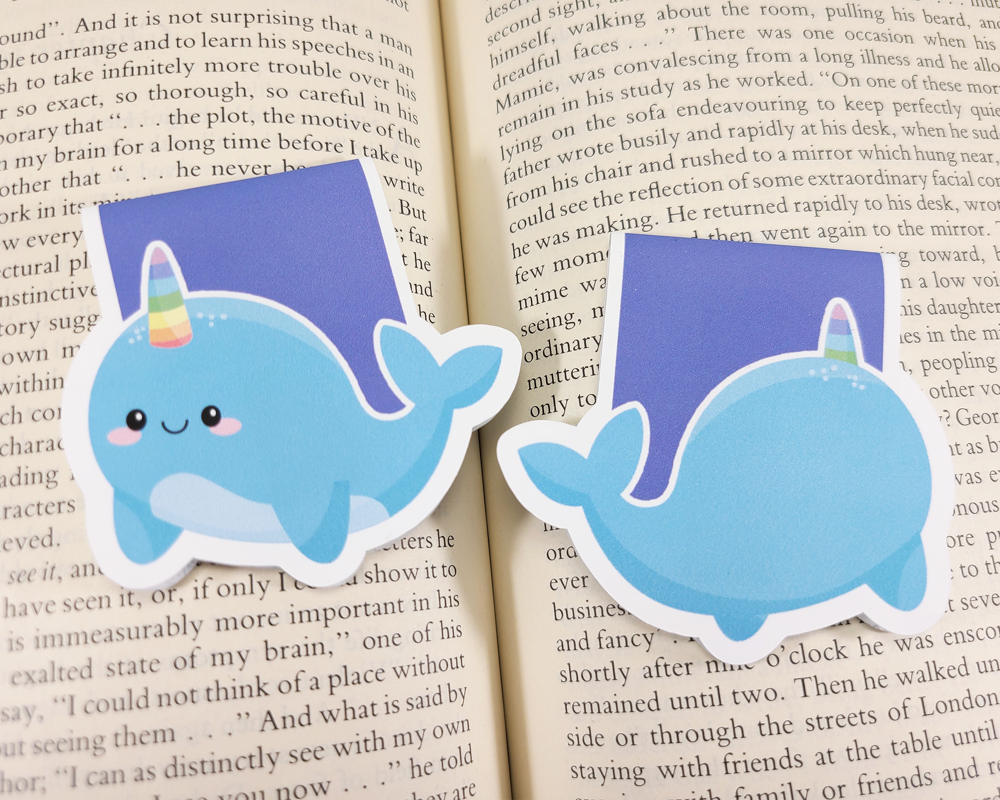 Narwhal Swimming Magnetic Bookmark
