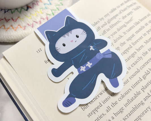 Ninja Cat Magnetic Bookmark