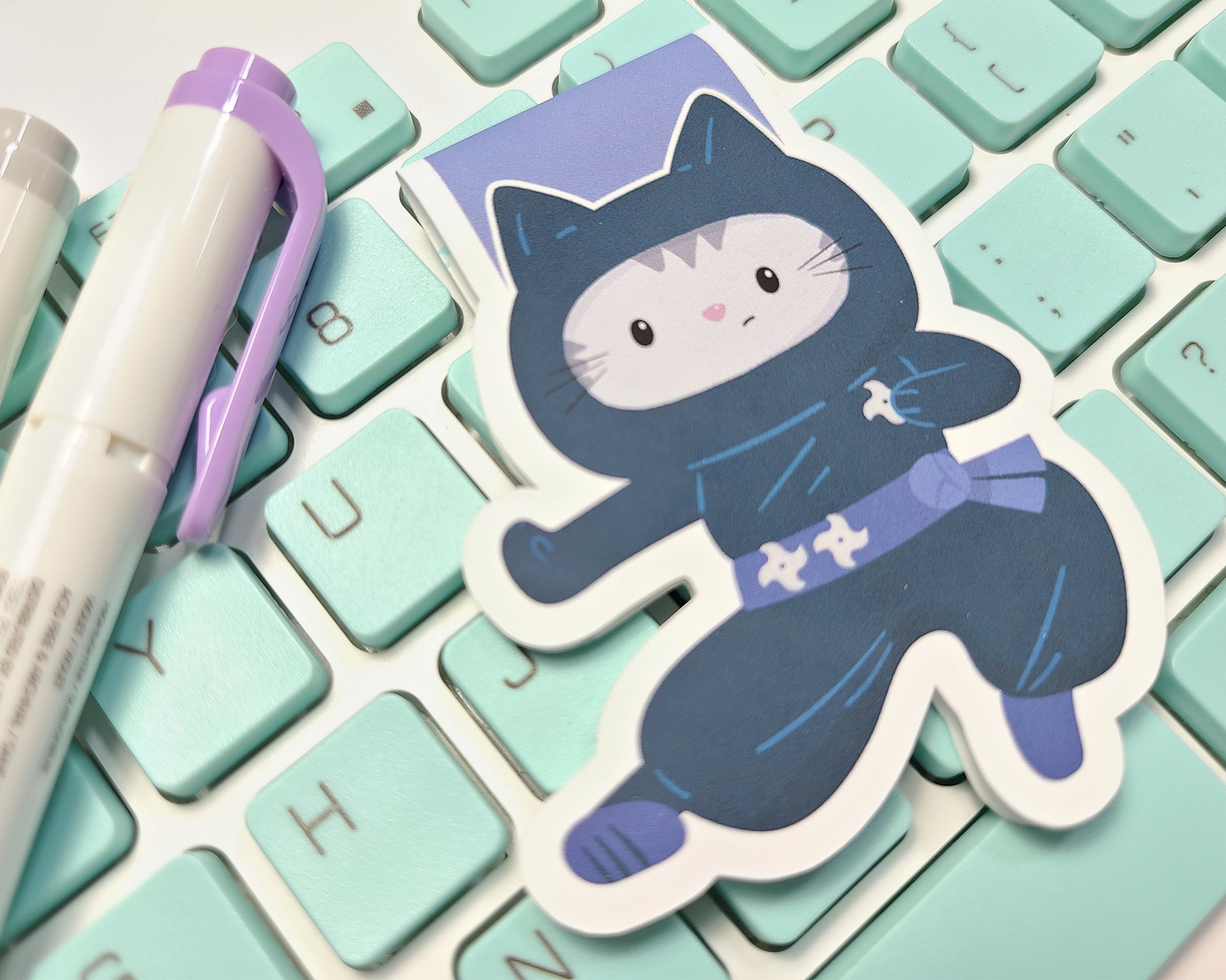 Ninja Cat Magnetic Bookmark