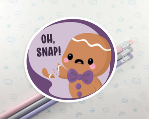 Oh Snap Gingerbread Sticker