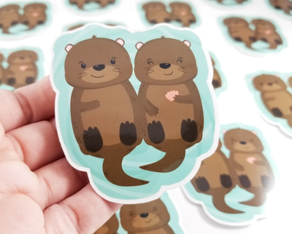 Otter Couple Sticker