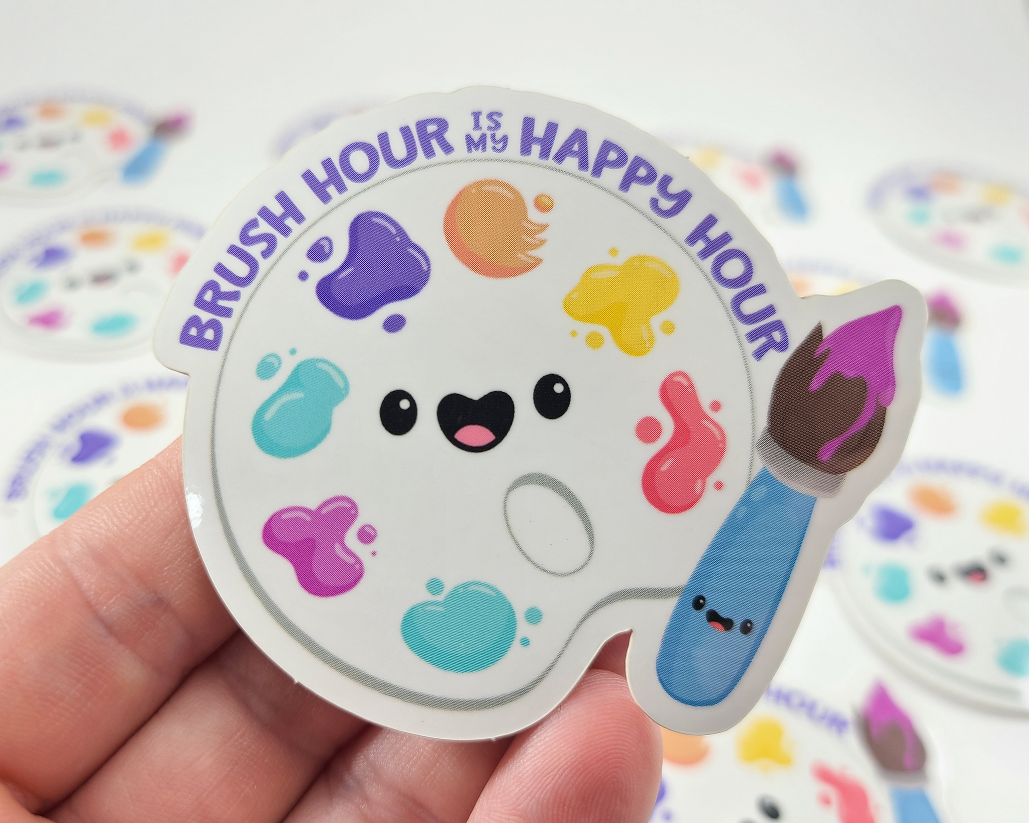 Paint Brush Hour Sticker