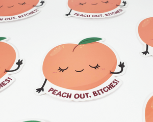 Peach Out Sticker