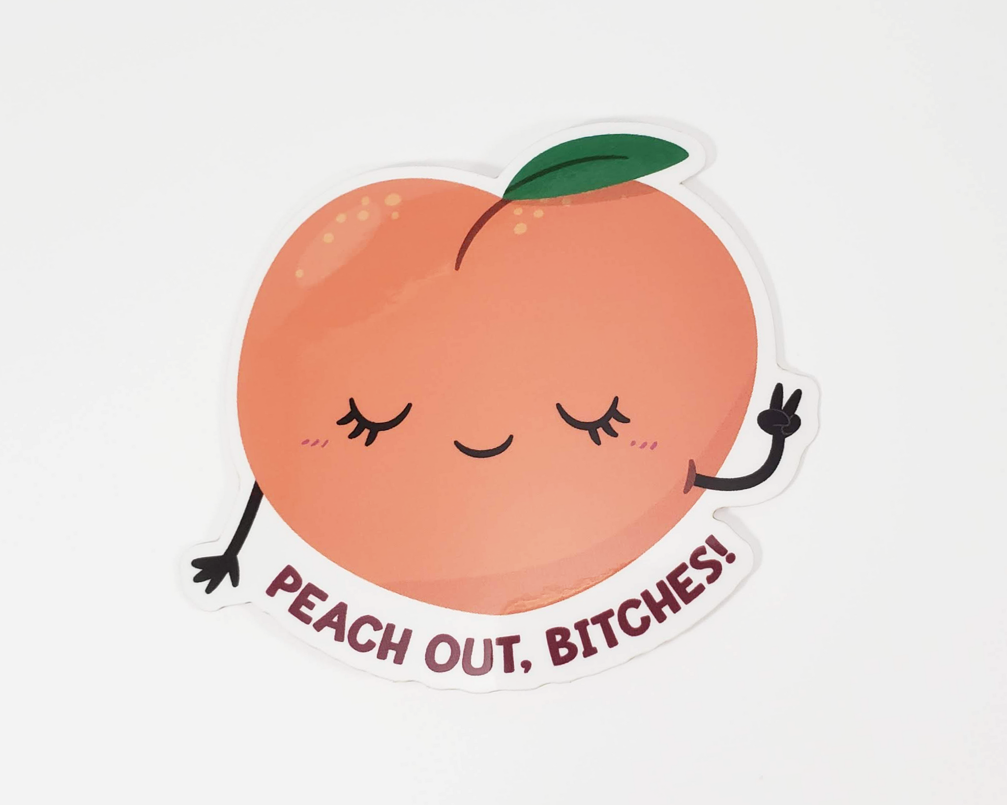 Peach Out Sticker