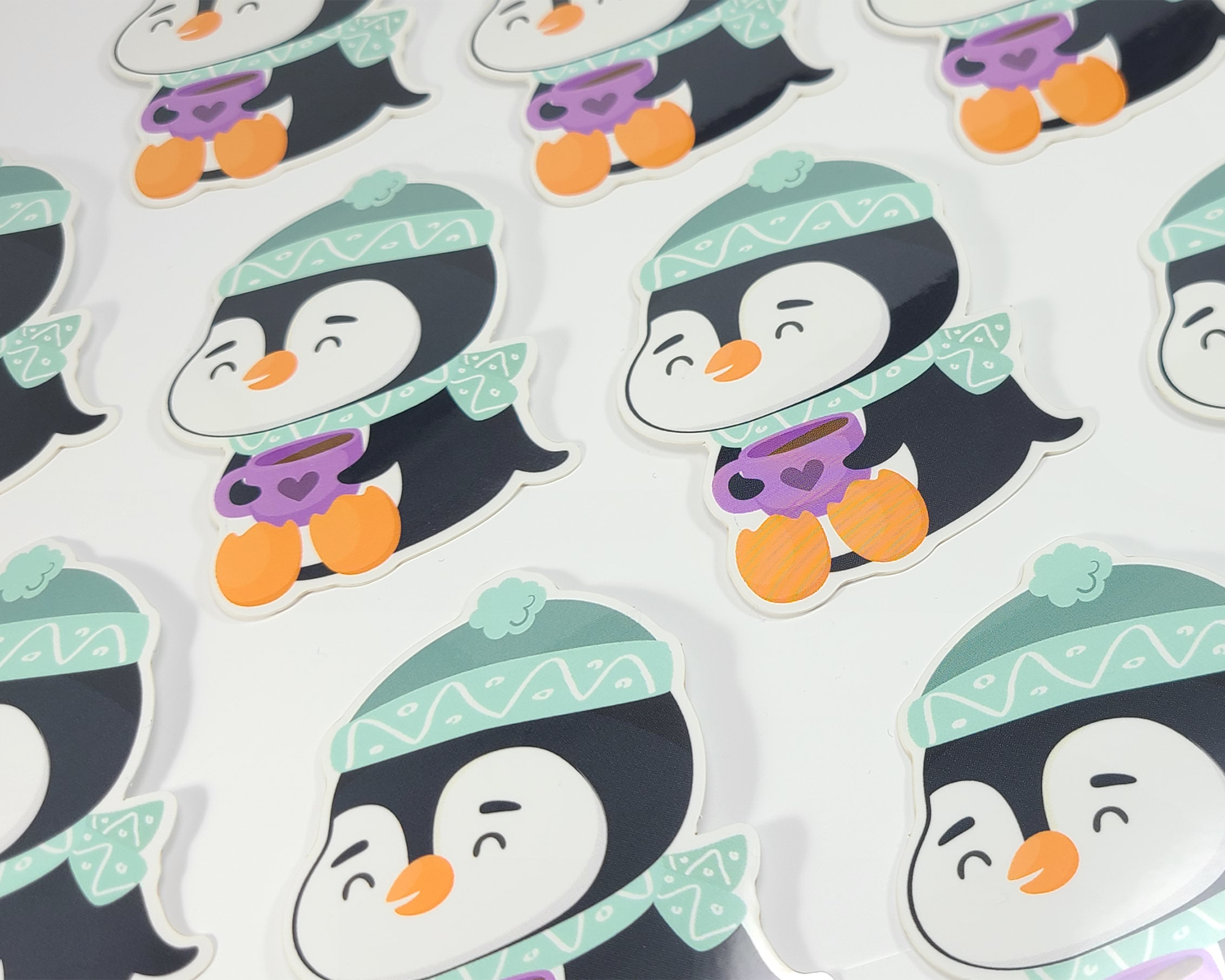 Penguin Coffee Sticker