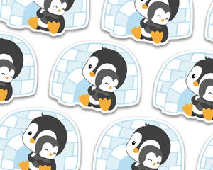 Penguin Igloo Sticker
