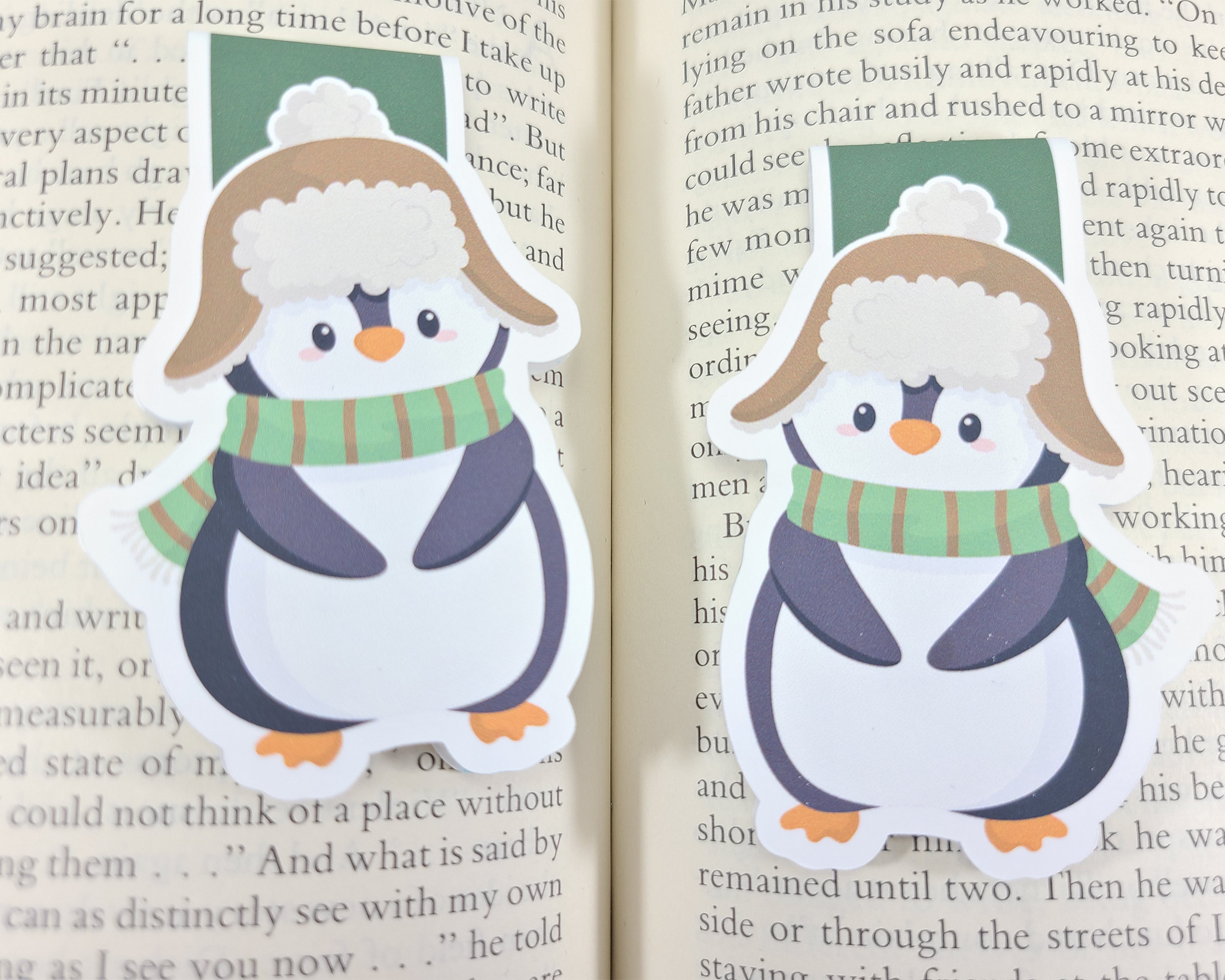 Penguin Winter Magnetic Bookmark