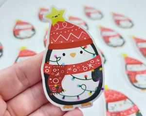 Penguin Christmas Sticker
