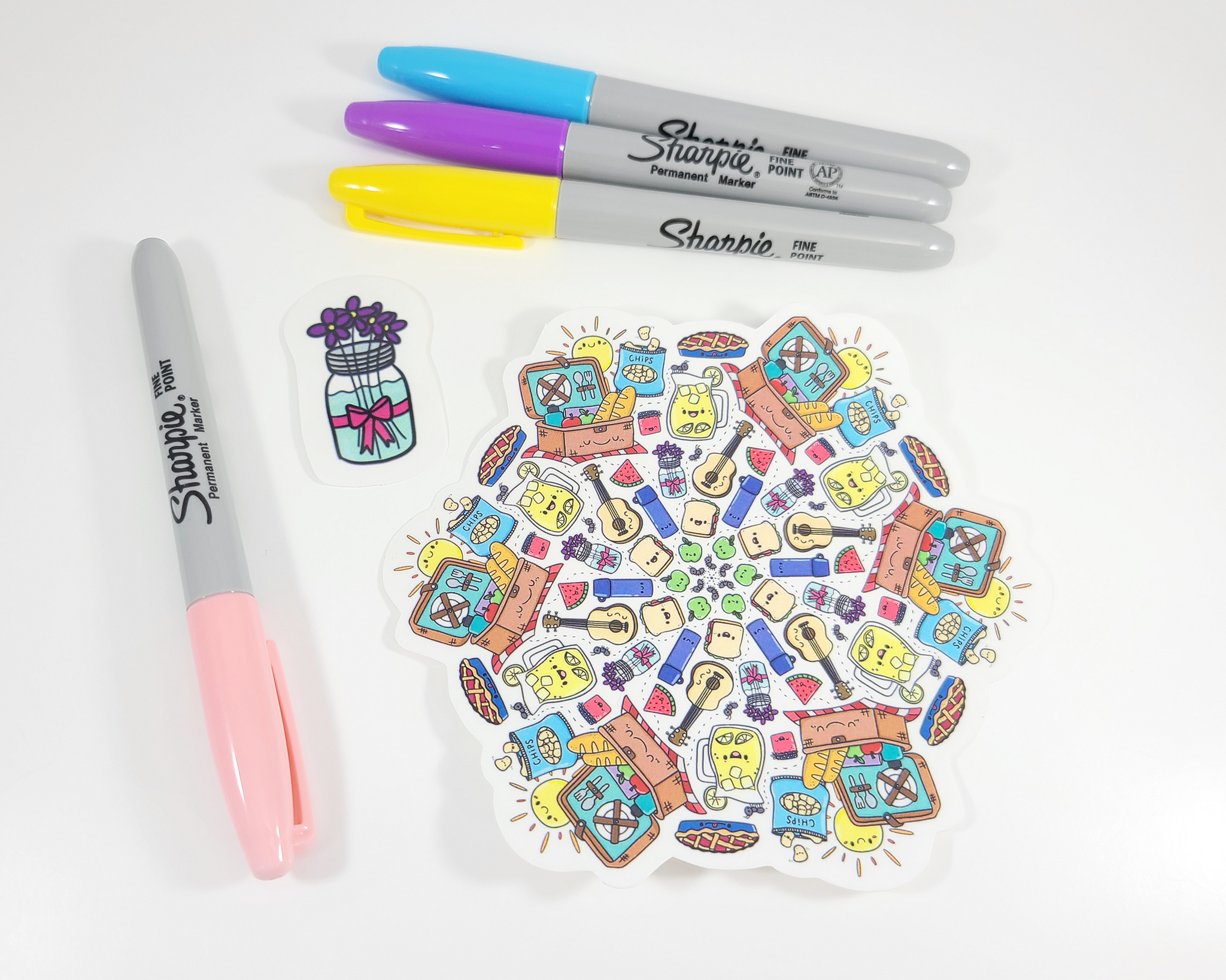 Picnic Mandala Sticker Set