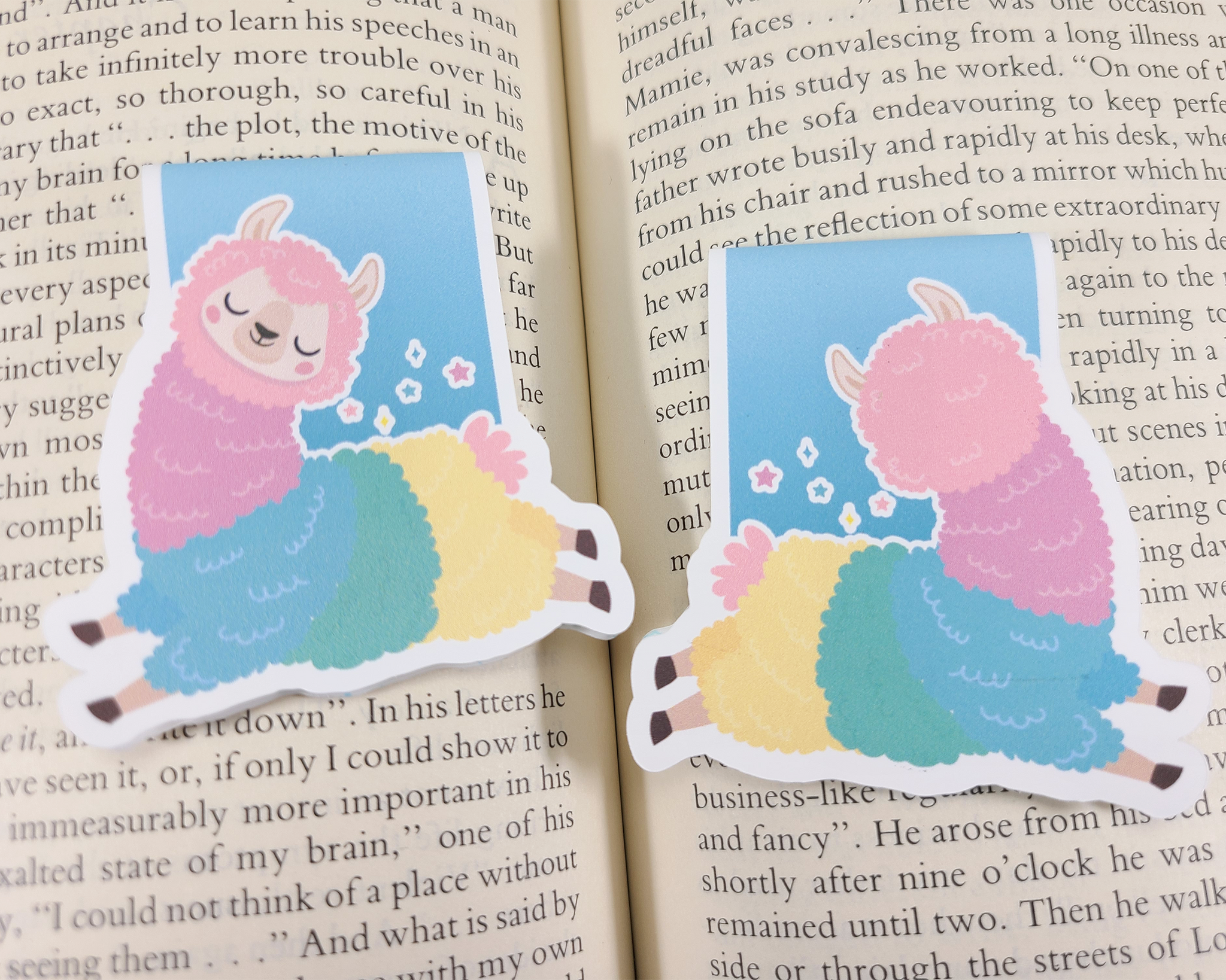 Pastel Llama Magnetic Bookmark