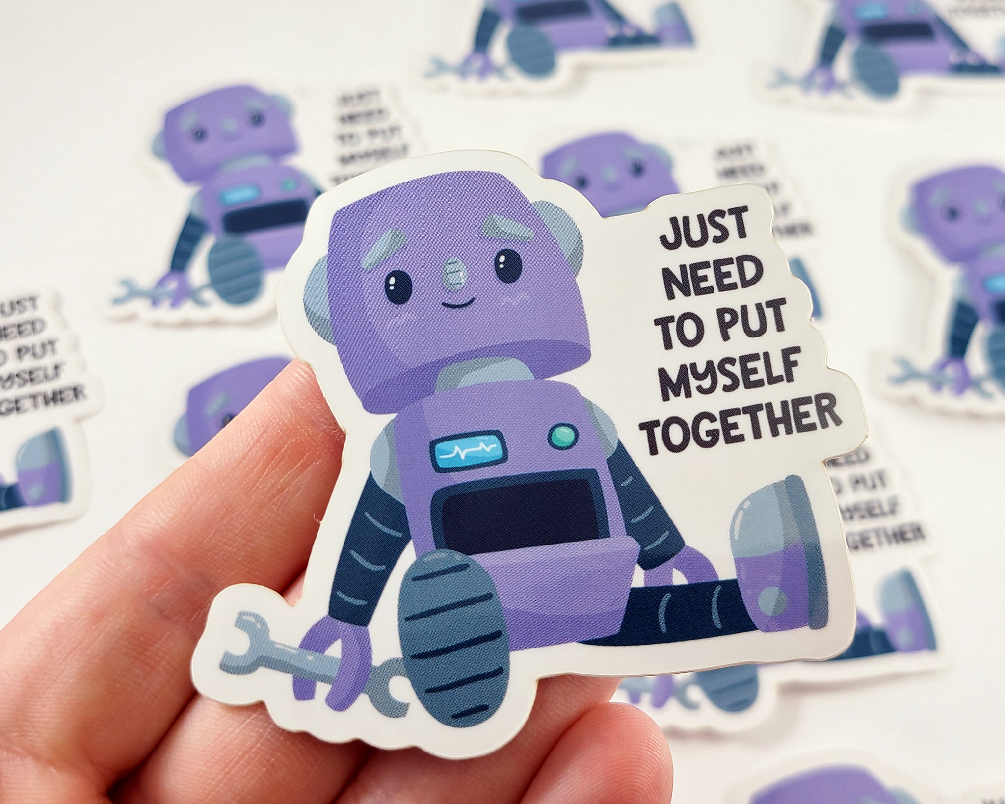 Robot Put Together Sticker