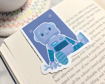 Robot Sitting Magnetic Bookmark