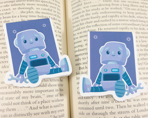 Robot Sitting Magnetic Bookmark