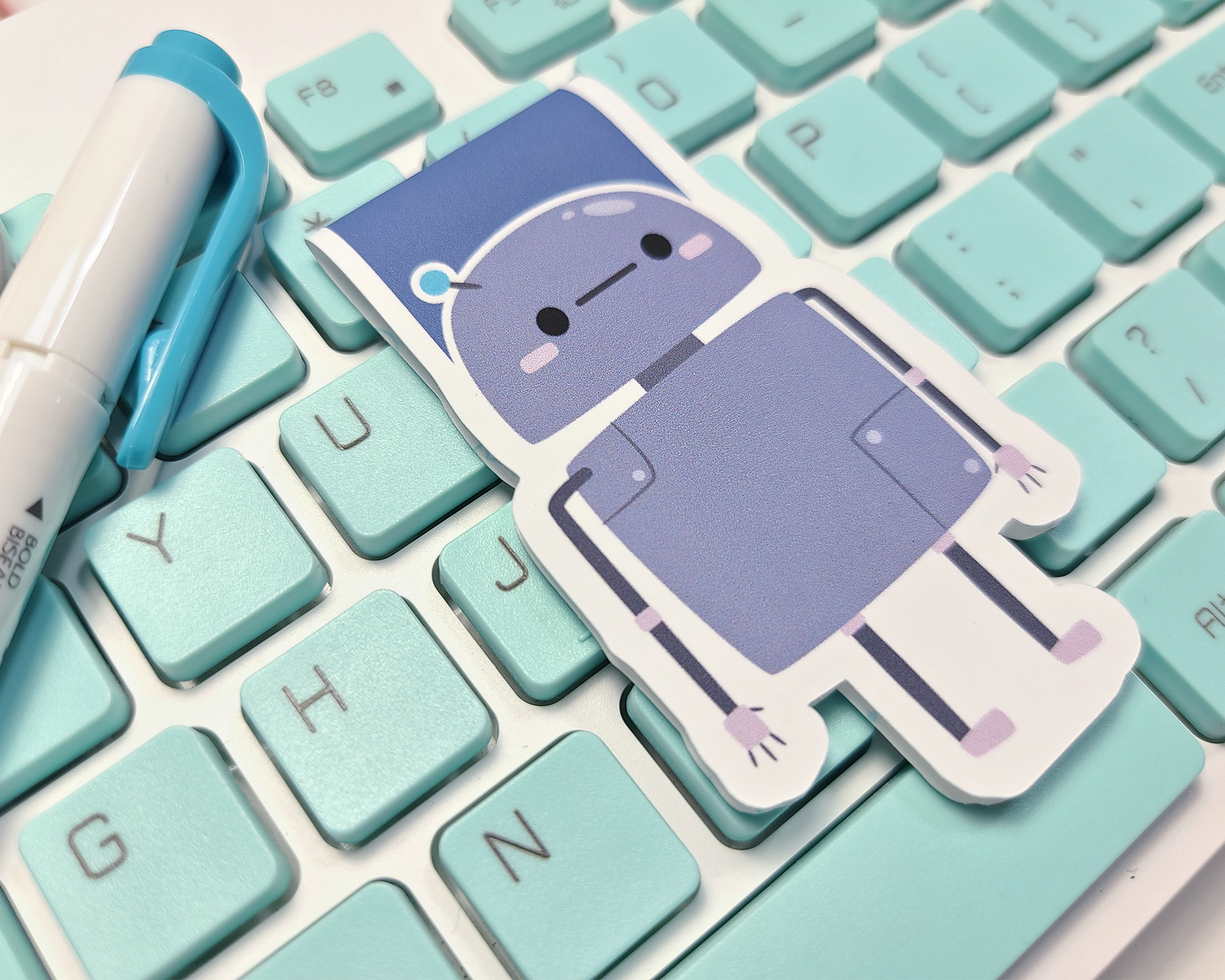 Robot Standing Magnetic Bookmark