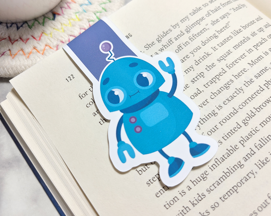 Robot Waving Magnetic Bookmark