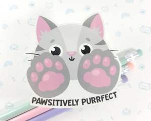 Cat Pawsitively Purrfect Sticker
