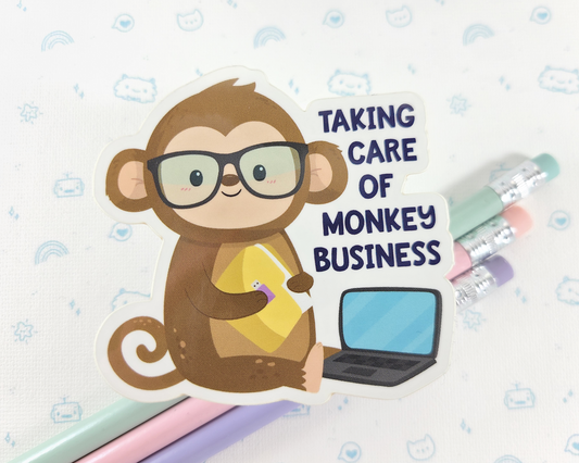 Monkey Business Sticker