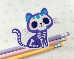 Day of the Dead Cat Sticker