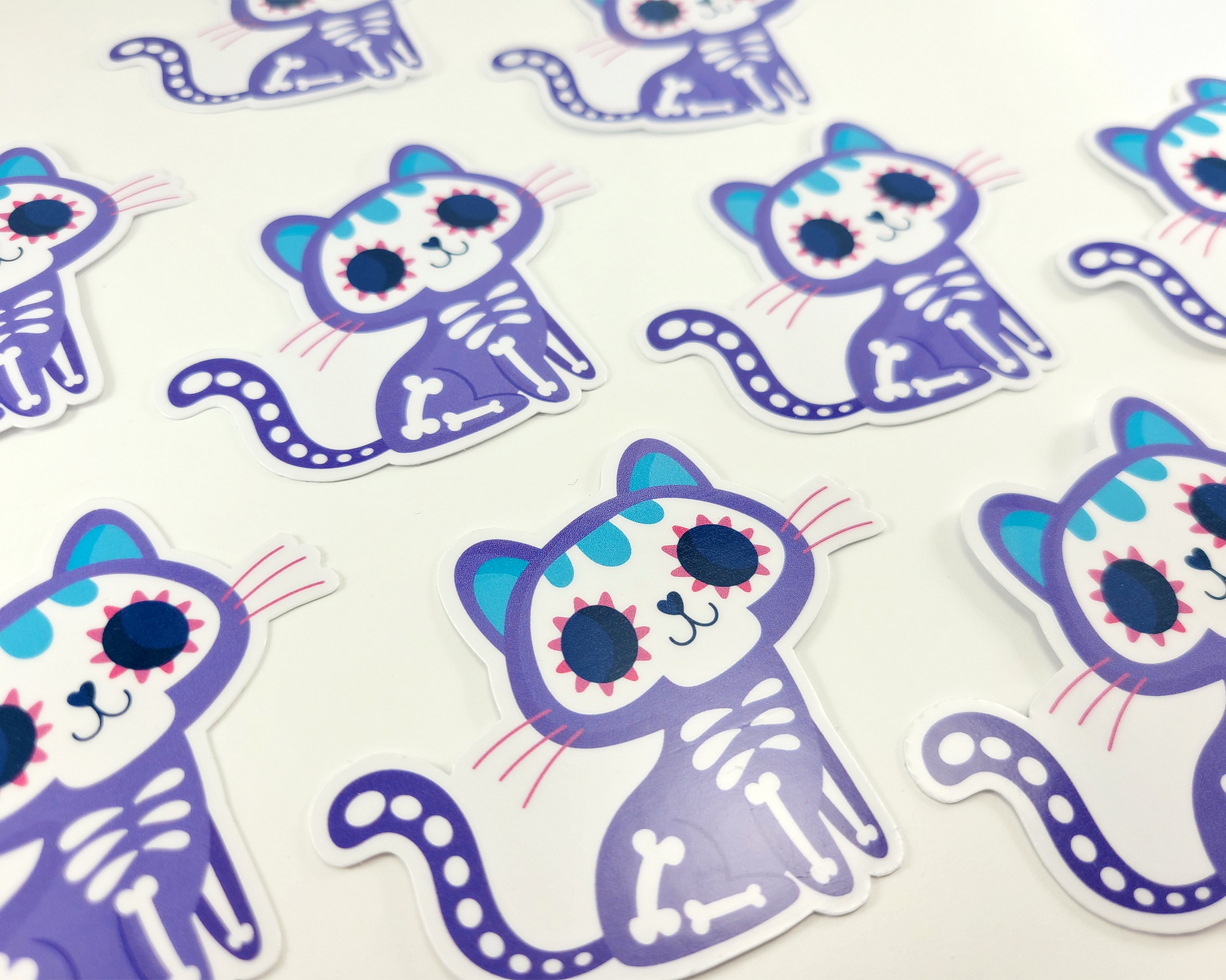 Day of the Dead Cat Sticker