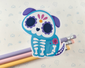 Day of the Dead Dog Sticker