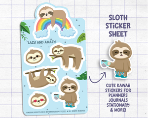 Sloth Sticker Sheet