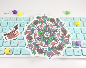 Sloth Mandala Sticker Set