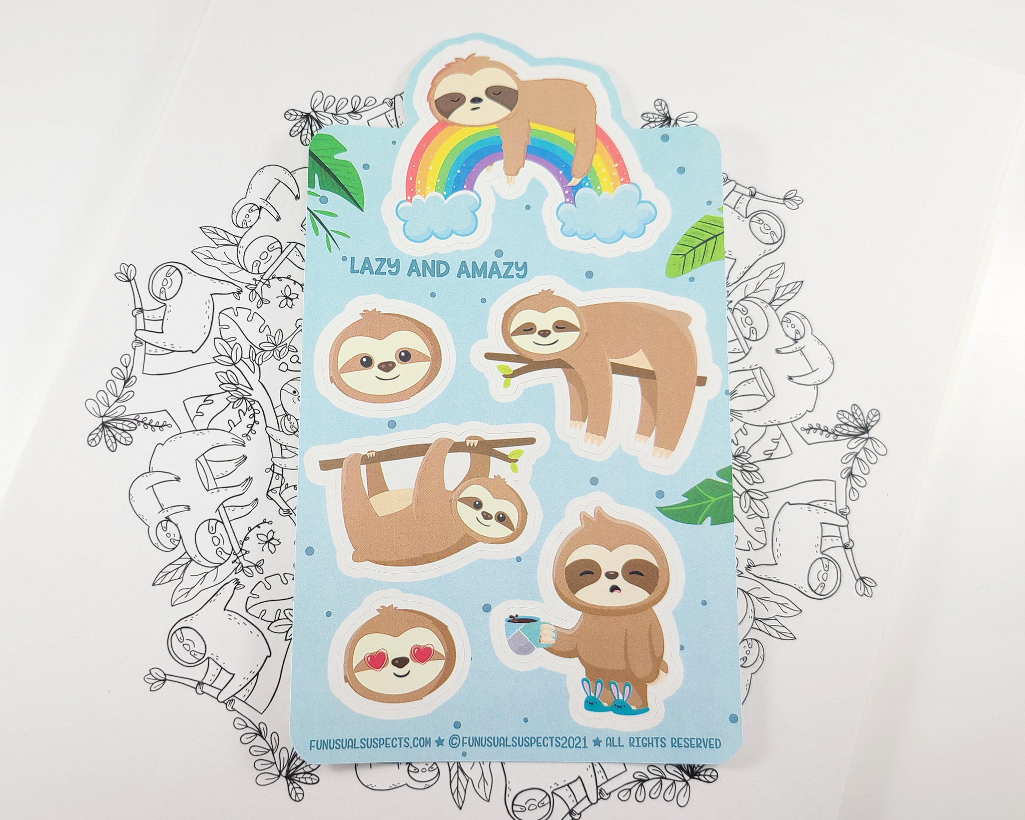 Sloth Sticker Sheet